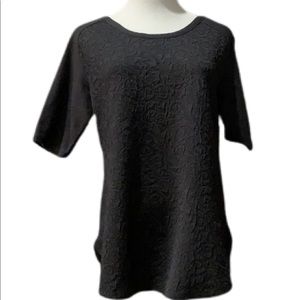 Women’s Style&co. Black Short Sleeve Knit Shirt